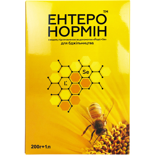 Энтеронормин с Йодис + Se для пчеловодства (200г + 1000мл) для 50 пчелосемей